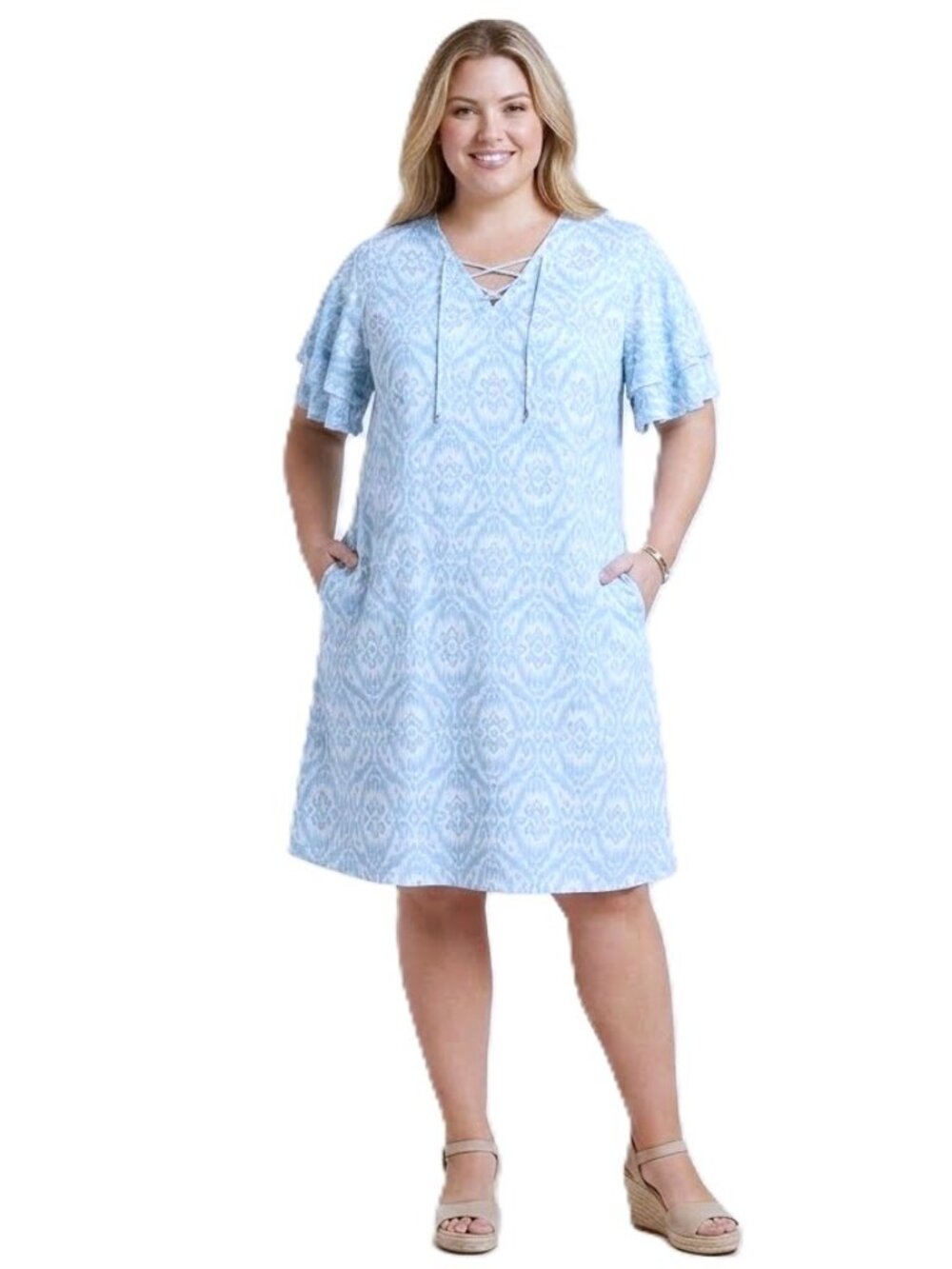 CATO Women's Relaxed Shift Dress. Plus Size 26/28W